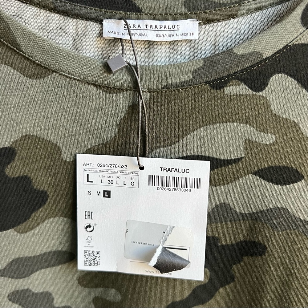 NWT Zara camouflage t shirt 👕 🔥 - Picture 3 of 8